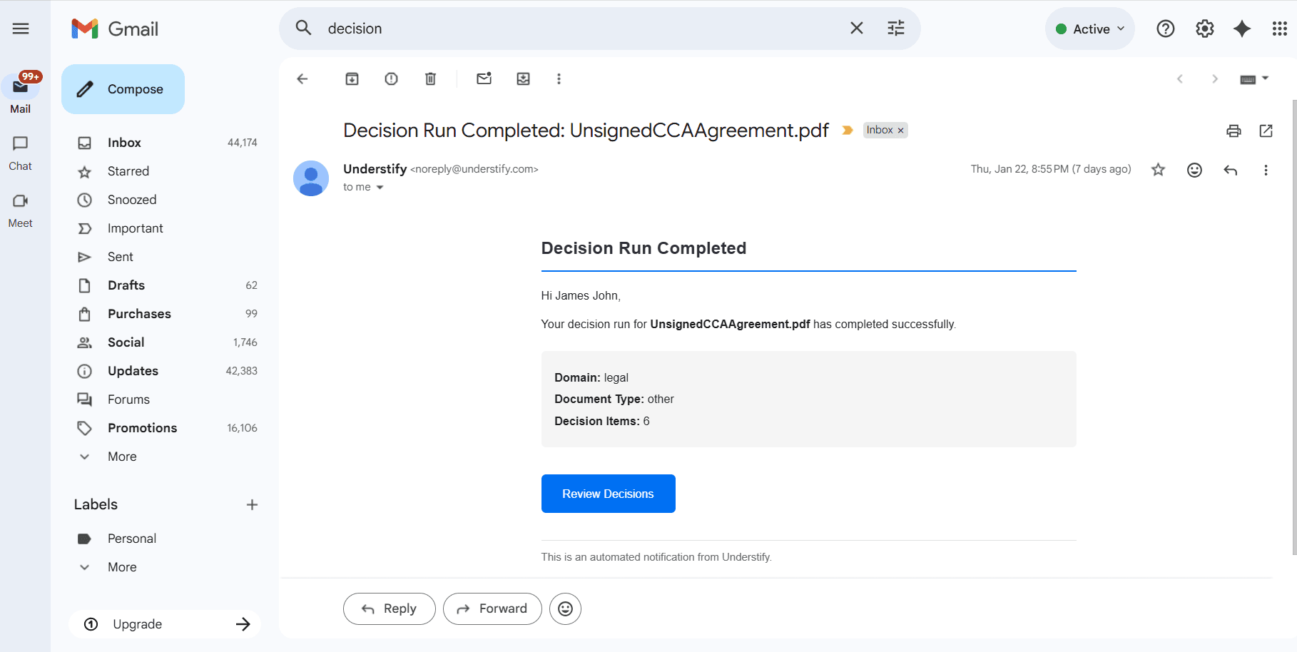 Understify dashboard detail 1